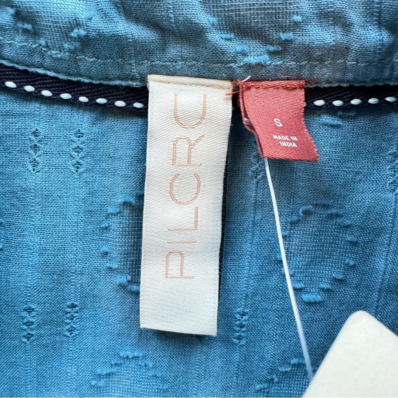 NWT Anthropologie Pilcro Janesse Tie Dye Blue Buttondown Shirt, Small - Picture 8 of 11